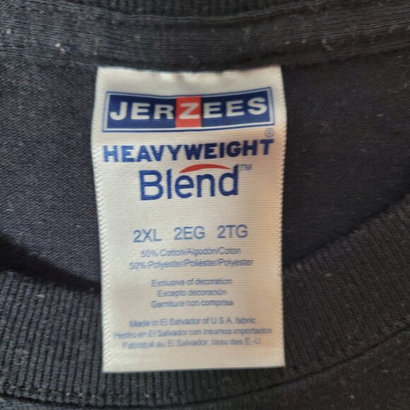 Fraser Clan Je Suis Prest Stag Crest Black T-Shirt 2XL Heavyweight Jerzees Cotto - Picture 5 of 8